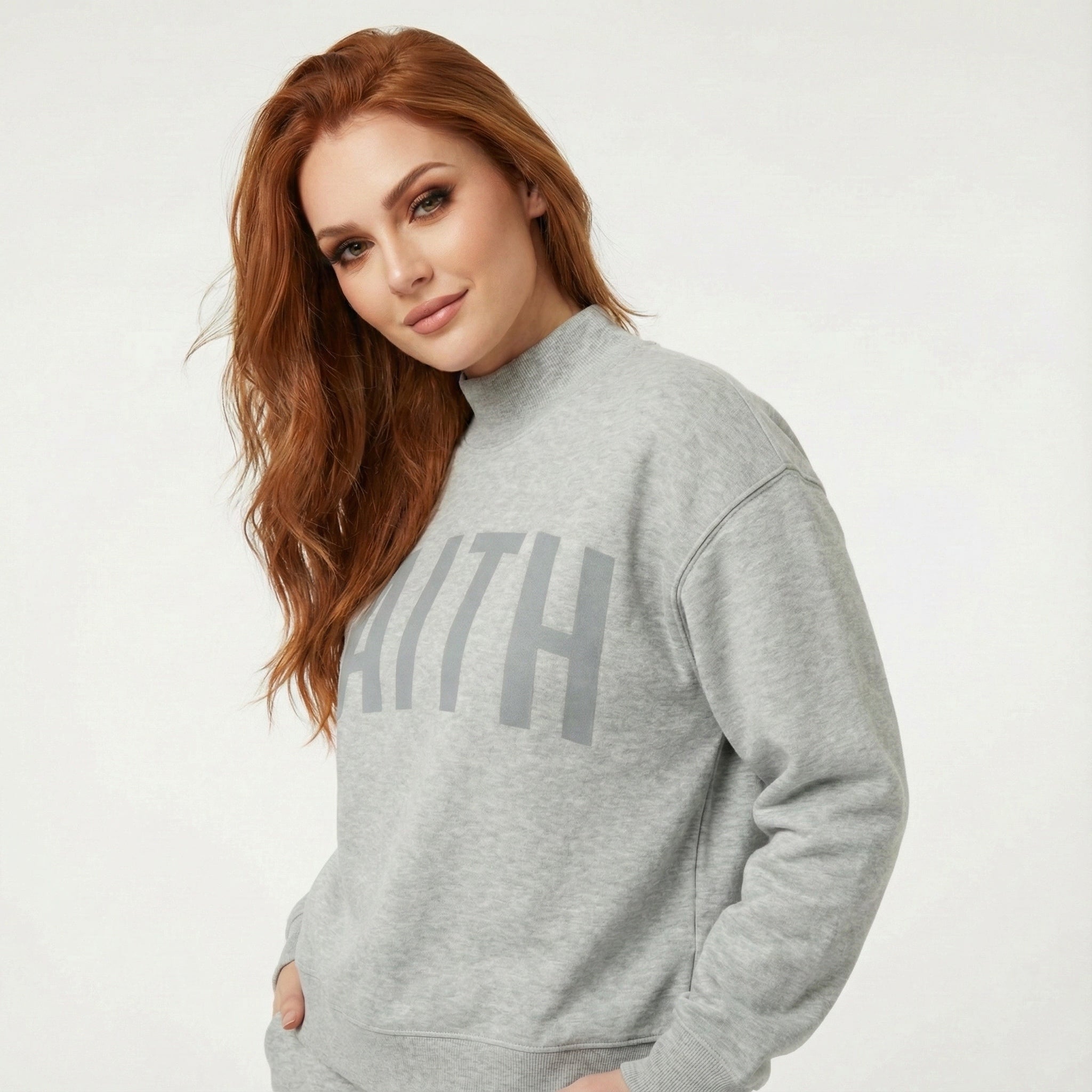 Faith Mock Neck Sweatshirt