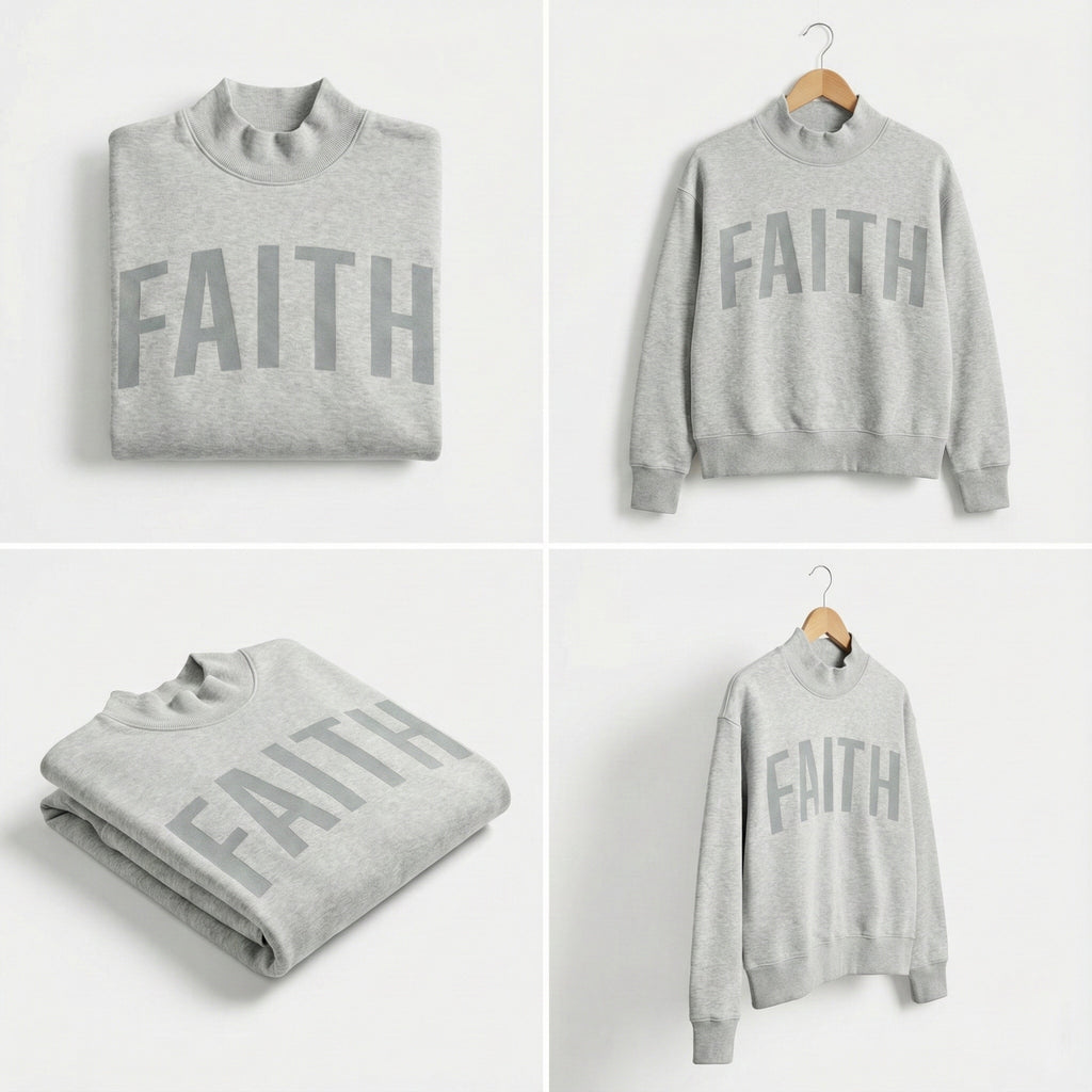 Faith Mock Neck Sweatshirt