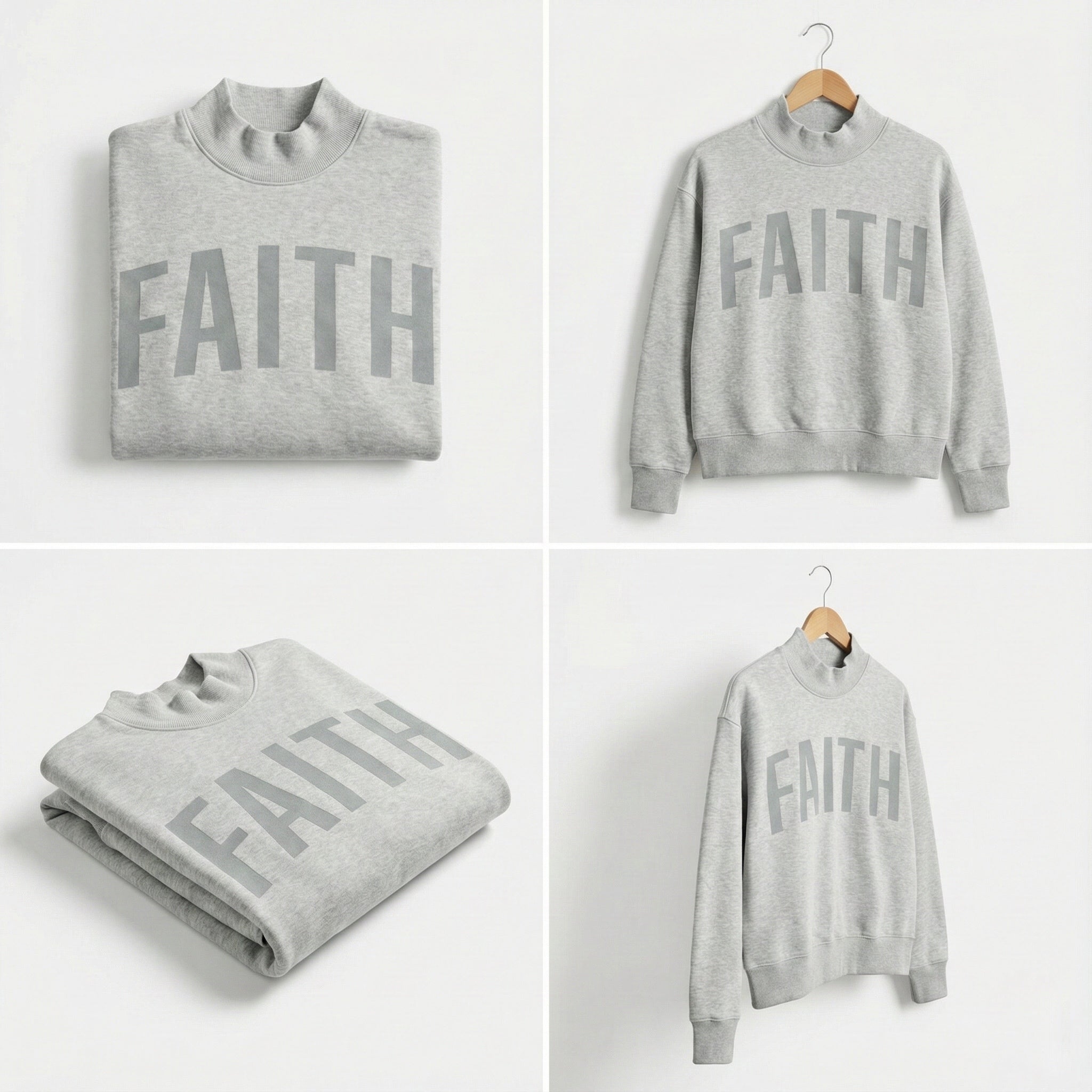 Faith Mock Neck Sweatshirt