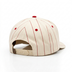 Red USA Vintage Pinstripe Snapback