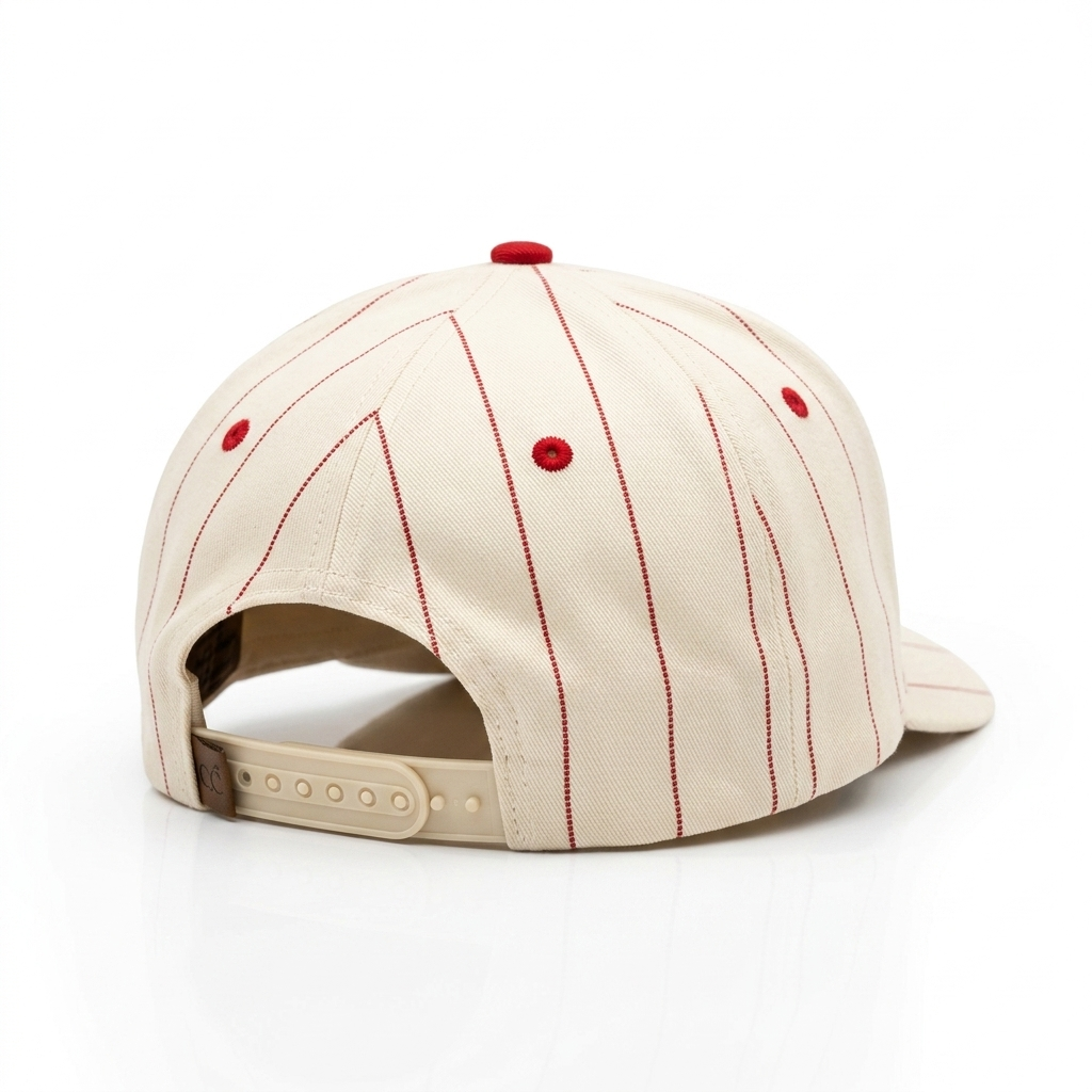 Red USA Vintage Pinstripe Snapback