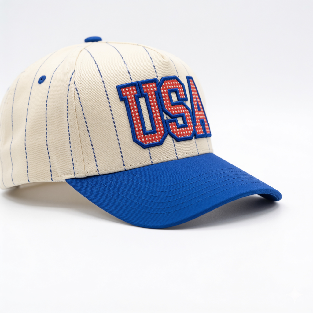 Blue USA Vintage Pinstripe Snapback