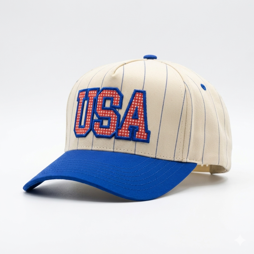 Blue USA Vintage Pinstripe Snapback