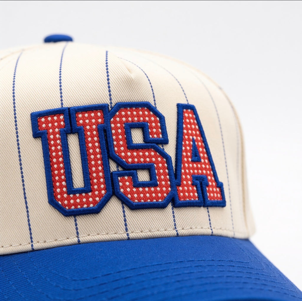 Blue USA Vintage Pinstripe Snapback
