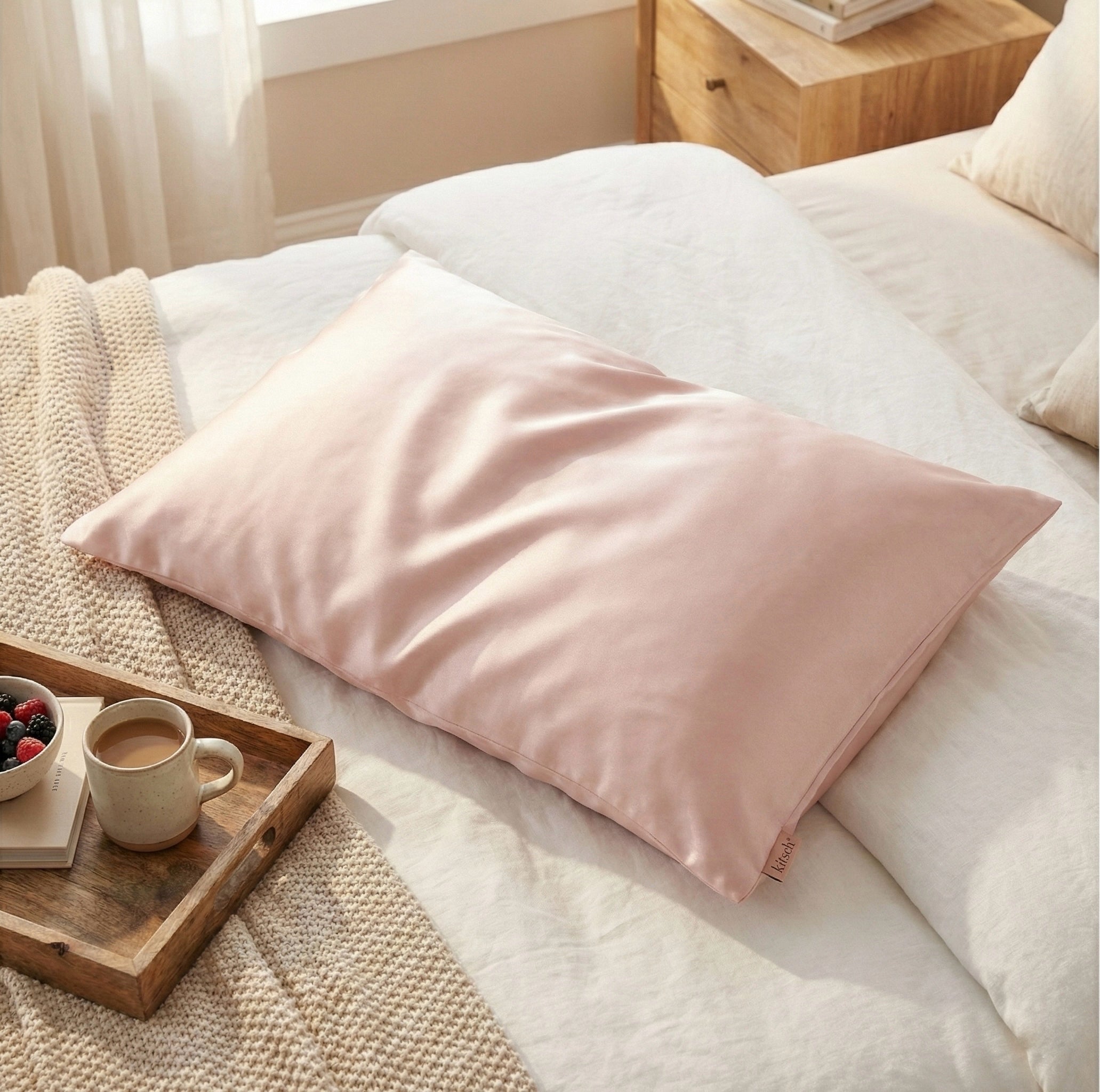 Kitsch Satin Pillowcase - Blush