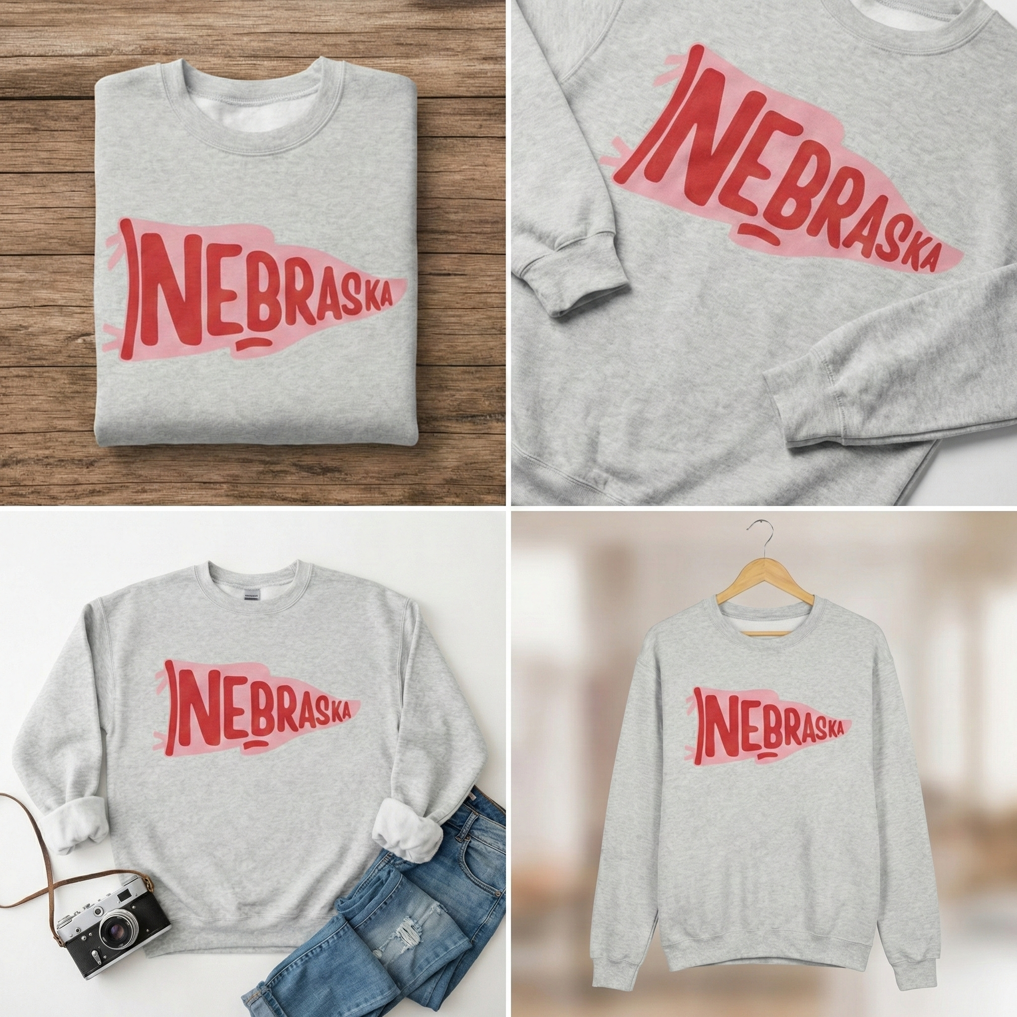 Nebraska Pennant Crewneck