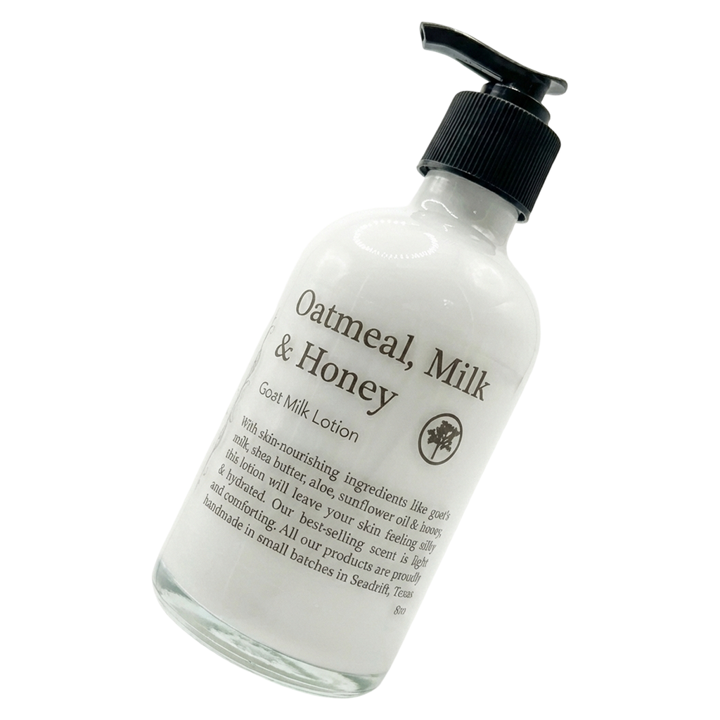 8 oz Goat Milk Lotion - Oatmeal Milk, & Honey