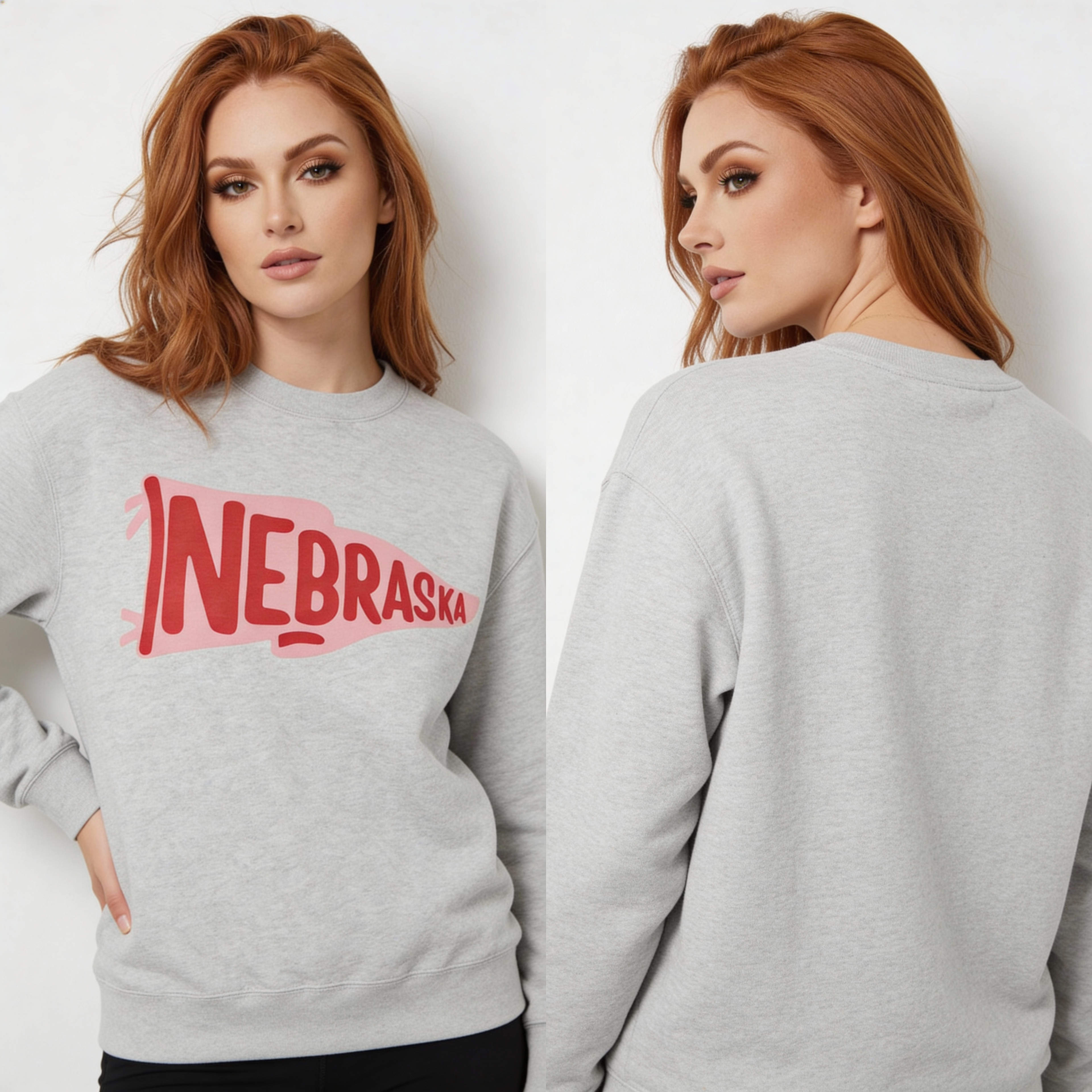 Nebraska Pennant Crewneck