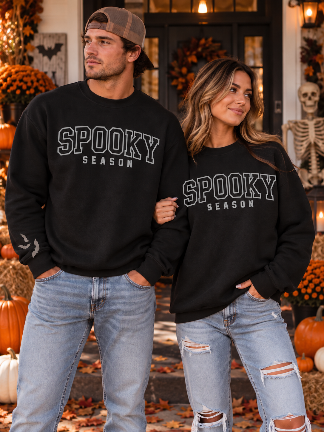 Spooky Season Puff Print Crewneck