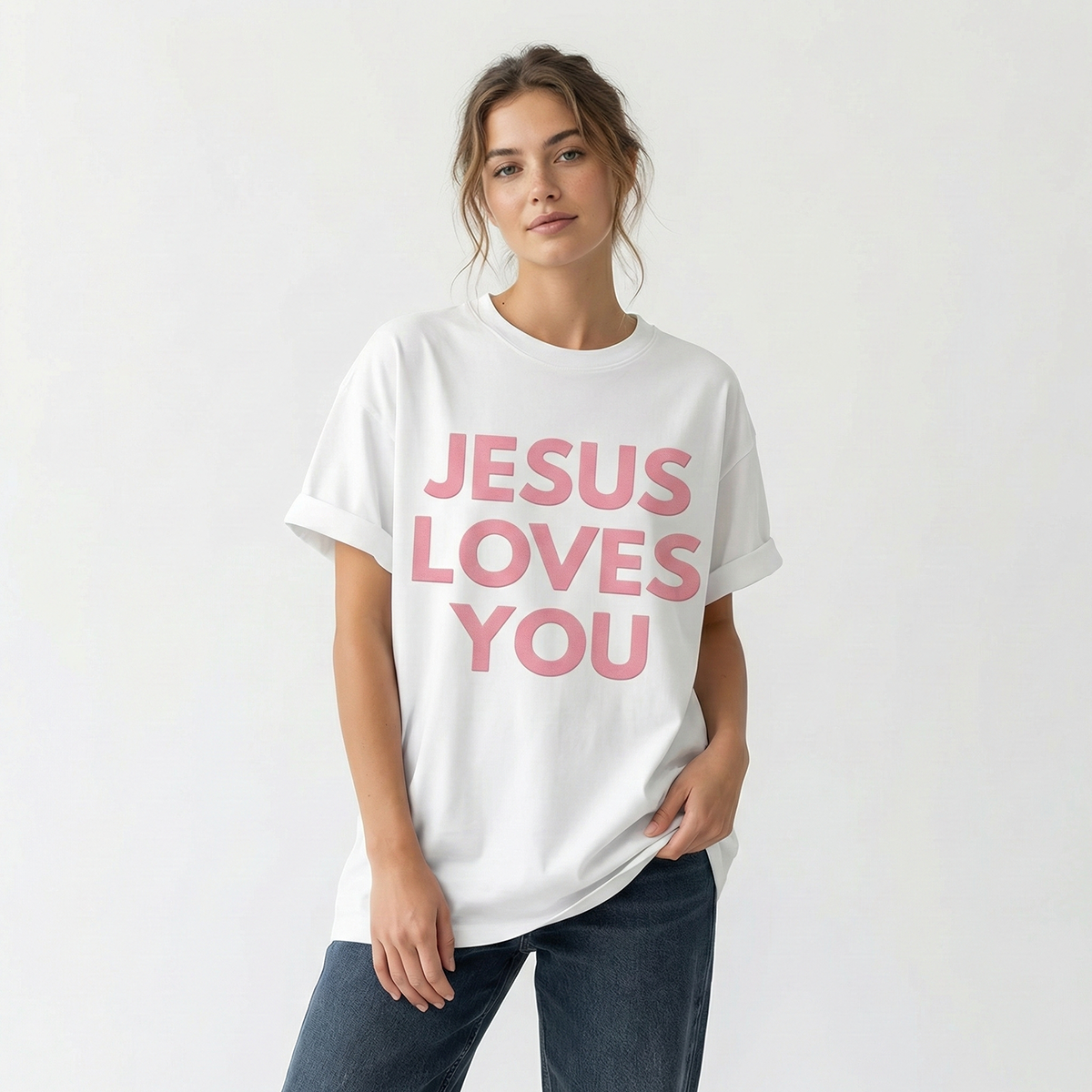 Jesus Loves You Oversized Tee