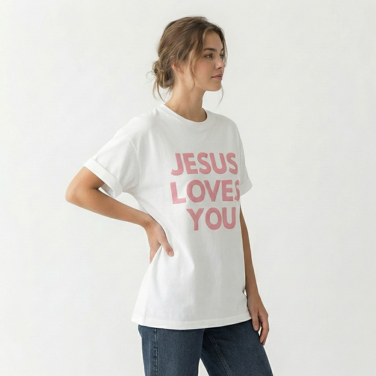 Jesus Loves You Oversized Tee
