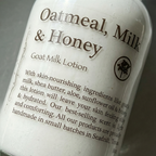 8 oz Goat Milk Lotion - Oatmeal Milk, & Honey